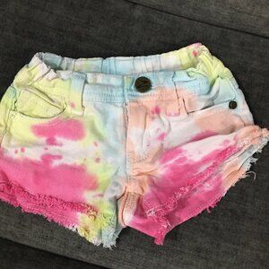 cute tie dye shorts size 2T